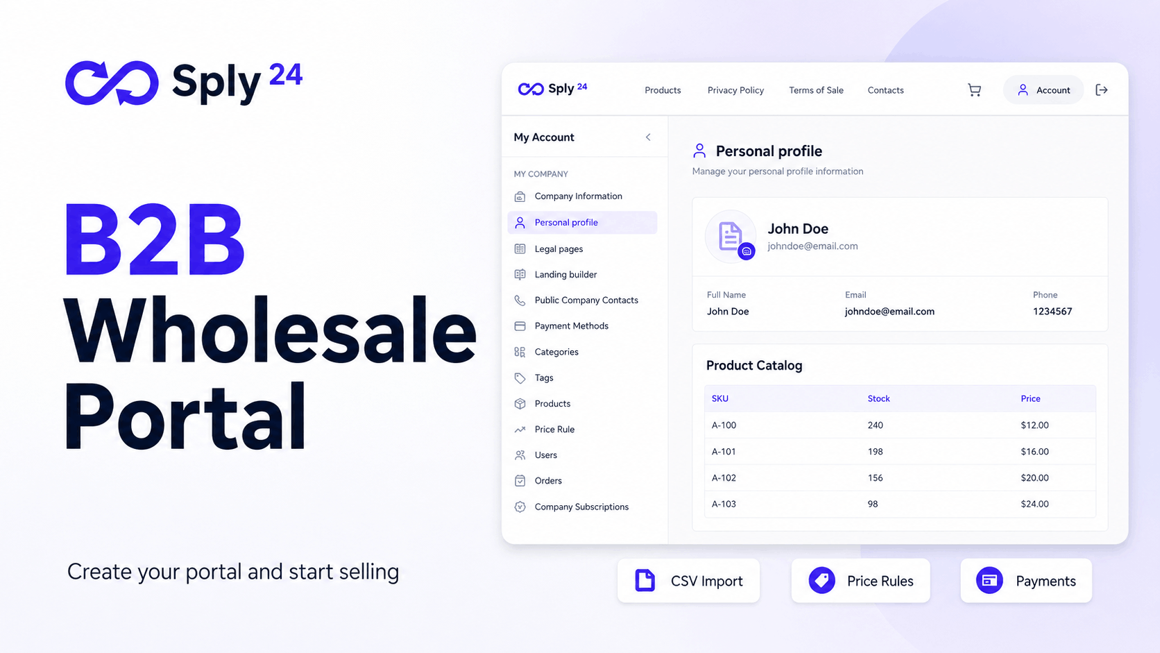 Sply24 - How to Create a B2B Wholesale Portal