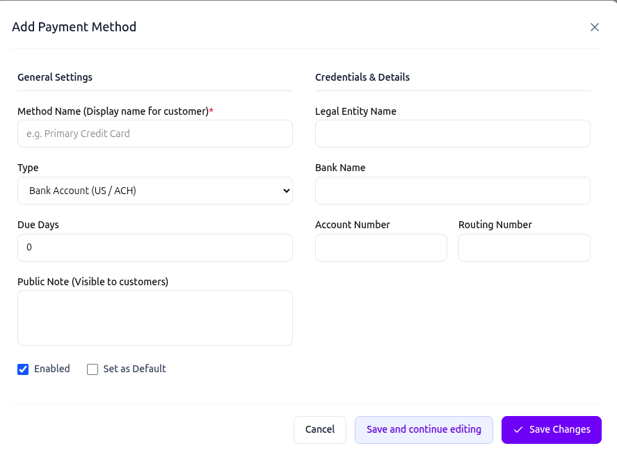 Create an offline payment method in Sply24